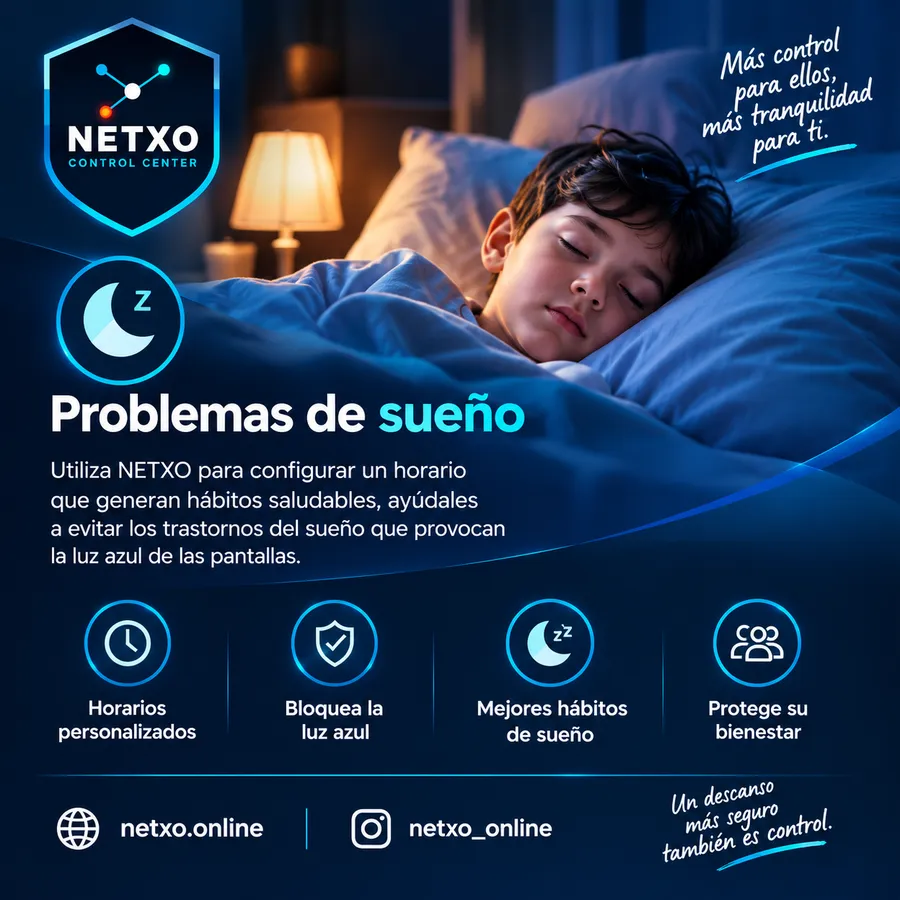 NETXO contre les troubles du sommeil : horaires personnalisés et blocage de la lumière bleue