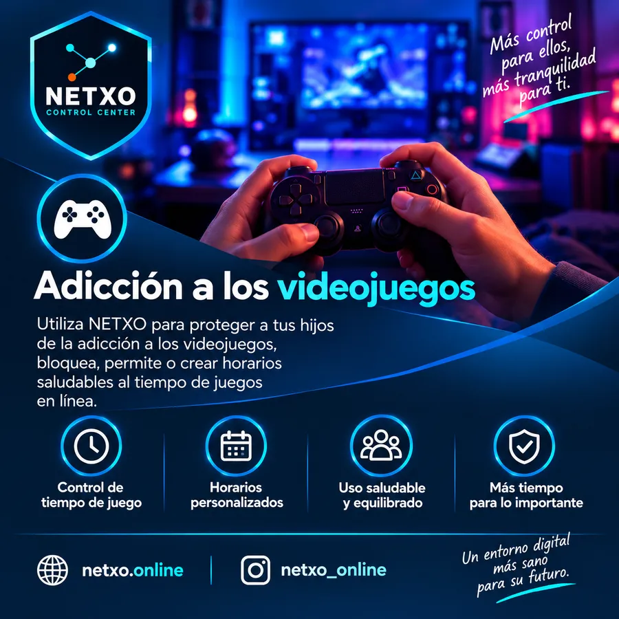NETXO pour un contrôle sain des jeux vidéo : horaires et usage équilibré