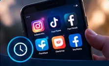 Mobile avec des applications de réseaux sociaux